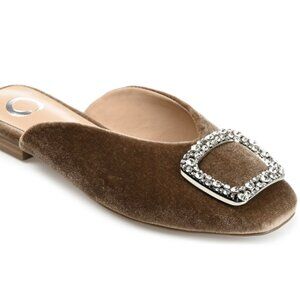 Journee Womens Sonnia Mules Square Toe Slip On Evening Dress Flats 7.5US NWOB